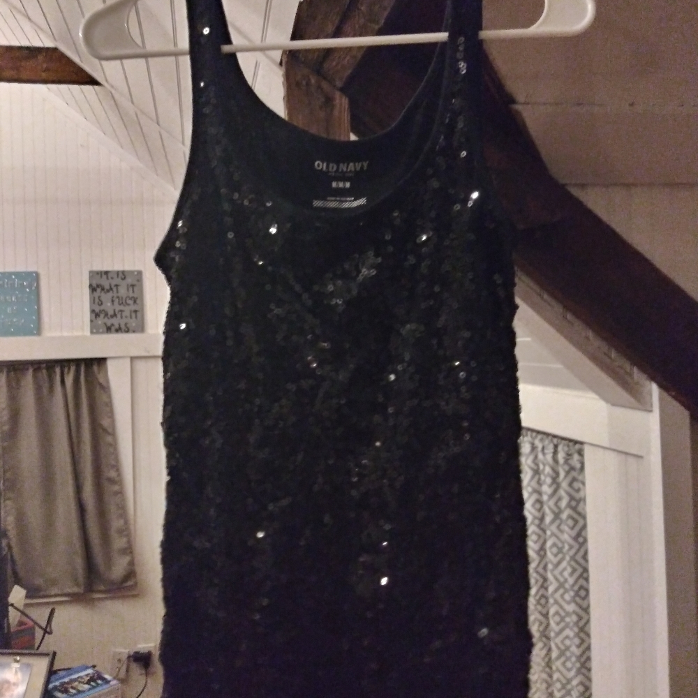 Old Navy sequin racer back tank top